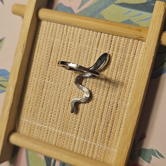 Elegant Silver Snake Ring - Picture 3 of 3